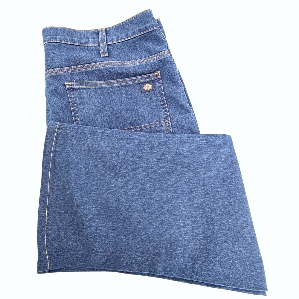 Dickies Flex Relaxed Straight Jeans Mens 40x30 Blue Utility Workwear Stretch